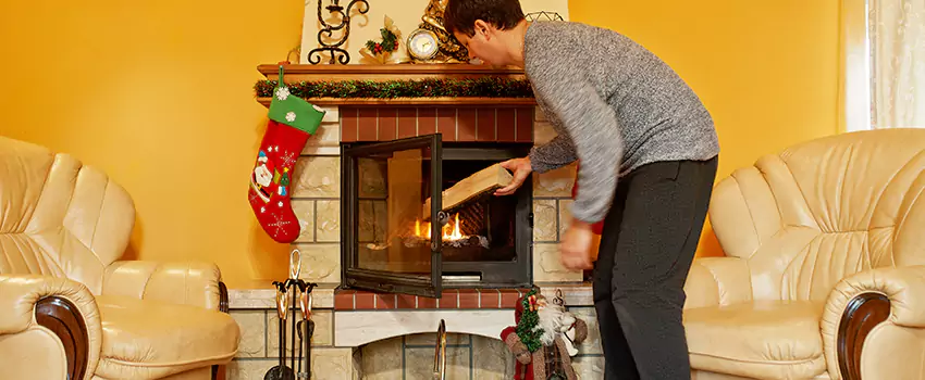 Rusted Metal Fireplace Restoration in Pickerington, Ohio